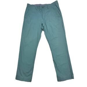 J. Crew Mens Pants Size 32 30 Urban Slim Chino Teal Cotton 100% Preppy Academia